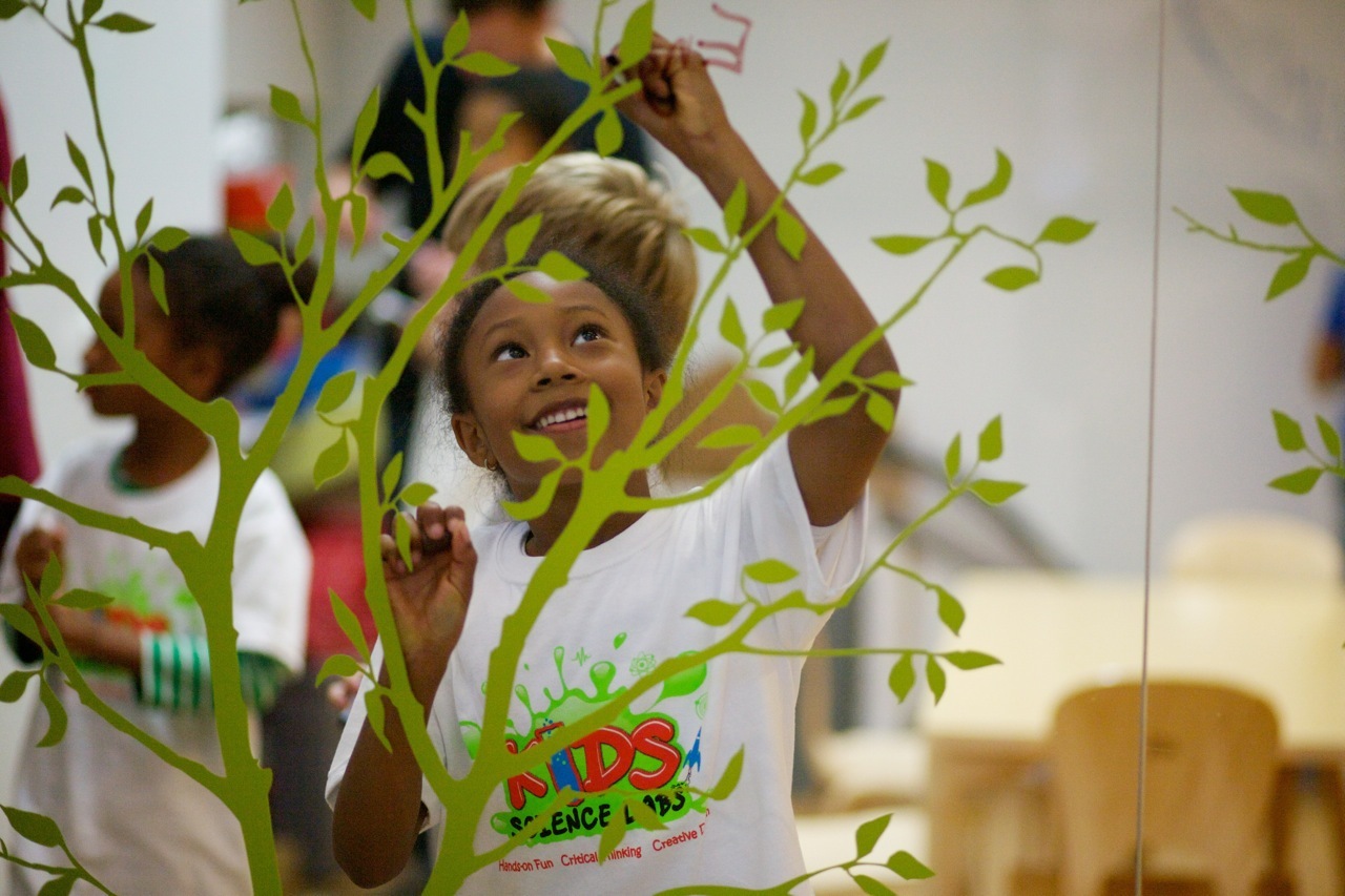 Child at South Loop activity